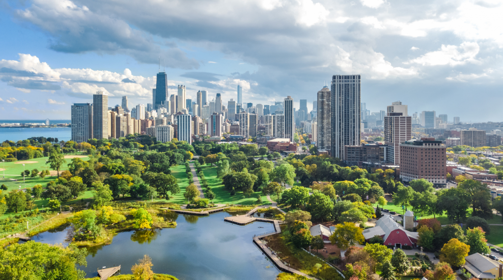 Chicago aerial view