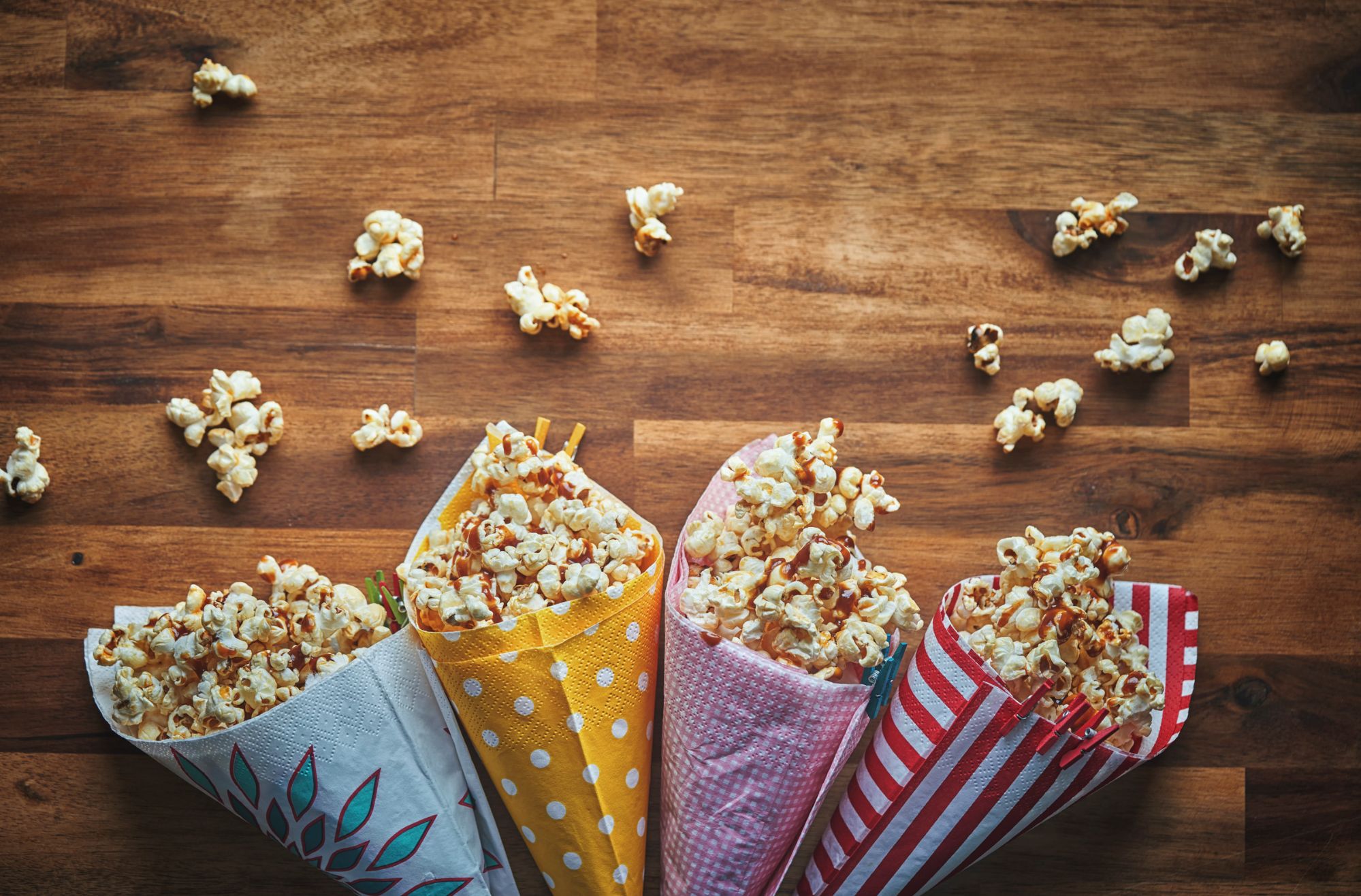 Palomitas de maíz con caramelo