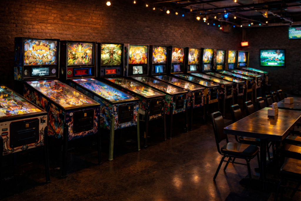 Go retro with classic arcade games and pinball at Emporium.